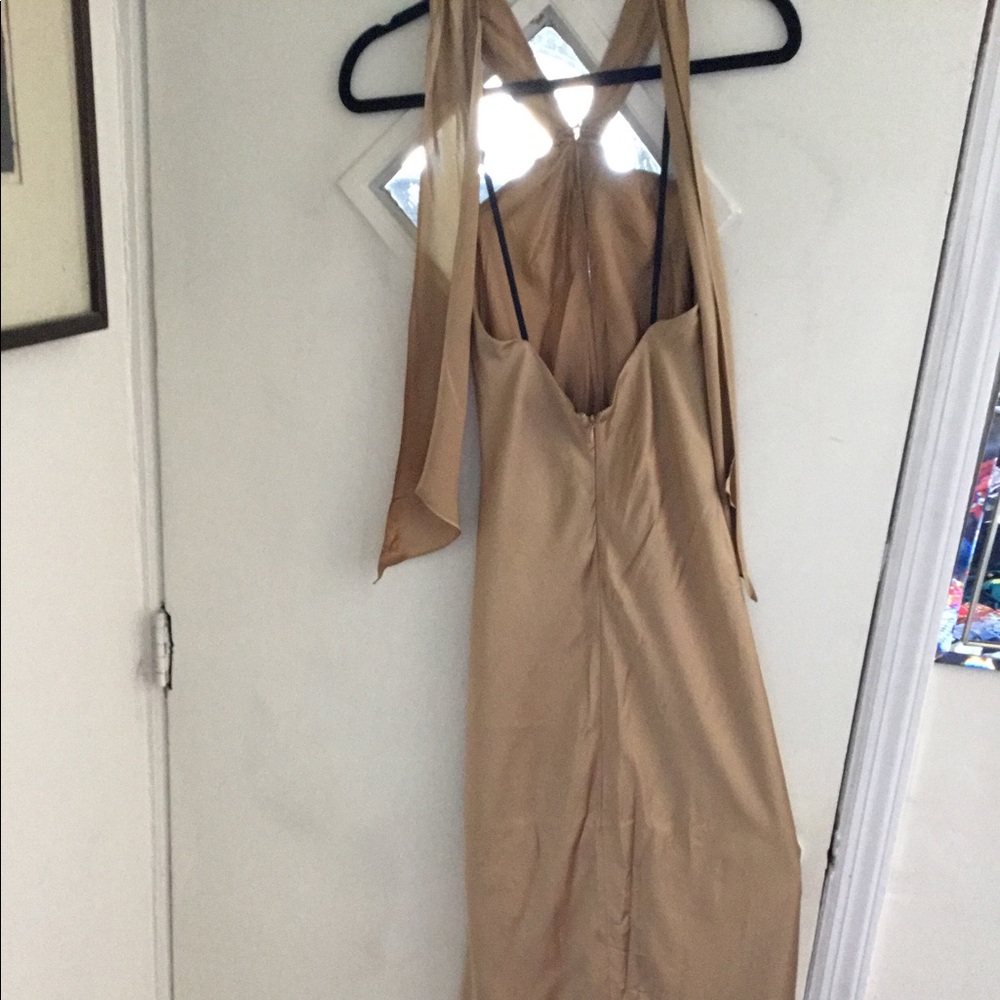 Fully Lined Silk Gown With Split Front - image 8